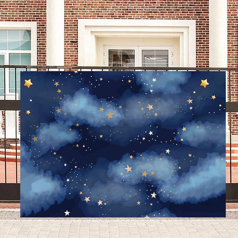 Stars Backdrop Night Sky Backdrop Starry Night Background 10x6.5FT Vinyl - Image 6