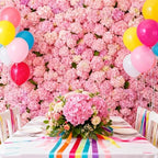 100PCS Artificial Hydrangea Flowers, Fake Flowers Silk Hydrangea Full Flowers Heads with Stems for Wedding Home Party Shop Baby Shower Decor (Bubble Pink) - Image 3
