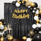 Black Sequin Backdrop Curtain 7ft x 7ft Glitter Photo Booth Backdrop - Image 6