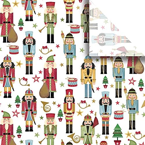 Jillson Roberts Premium Bulk 20" x 30" Printed Tissue For Wrapping and Gift Bags, Traditional Nutcracker, 240 Sheets by JILLSONROBERTS
