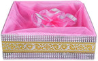 GROWNEX Gift Baskets | Wedding Gift Baskets | Baby Pink Birthday Hampers, Pack of 5 | Celebration Gift Baskets | Housewarming Gift Baskets, 8x8x3 Inch - Image 2