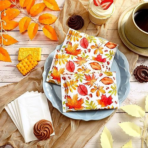 PerKoop 100 Pack Travel Tissues Pocket Size, 3 Ply, Fall Leaf - Image 4