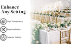 Acrylic Table Numbers 1-20 with Stand, Printed Gold Font on 4x6 inch Acrylic, Clear Table Number Signs and Holders, Centerpiece for Events, Weddings, Reception, Party, Anniversary, and Decoration - Image 5