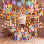 Fancy Princess Birthday Party Decor Garland, Pastel, Large, 5 Pcs - Image 5