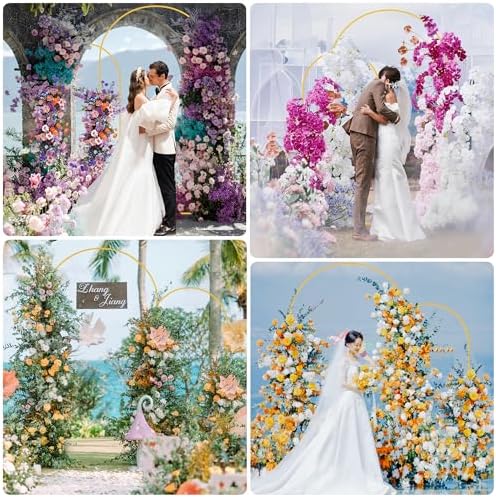 Wokceer Wedding Arch Backdrop Stand and Cover Set of 2,Arch and Ivory Cover - Image 6