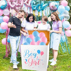 gisgfim 28 Inches Extra Large Gender Reveal Gift Box Kit Balloon Boy Girl - Image 6