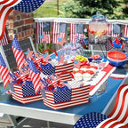 Funnymoom 24 Pcs 4th of July Gift Basket Empty, Patriotic American Flag - Image 5