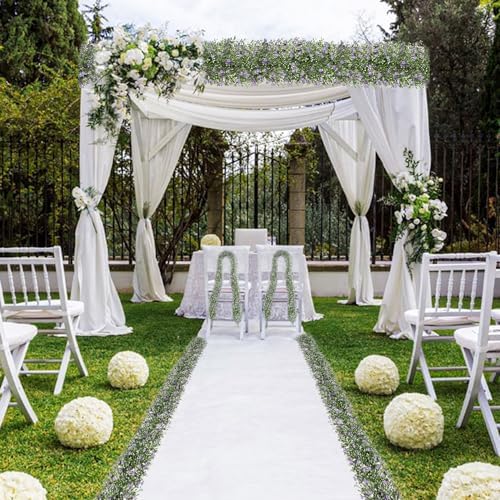 Artificial Baby Breath Flower Vines, Babys Breath Artificial Flowers Real Touch Faux Gypsophila Hanging Fake Baby's Breath Garlands for Wedding and Baby Shower Decor 2Pcs 5.8ft（Purple） - Image 6