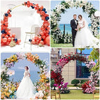 Fomcet Round Backdrop Stand Gold 8.5ft Circle Arch Metal Wedding Arch - Image 6