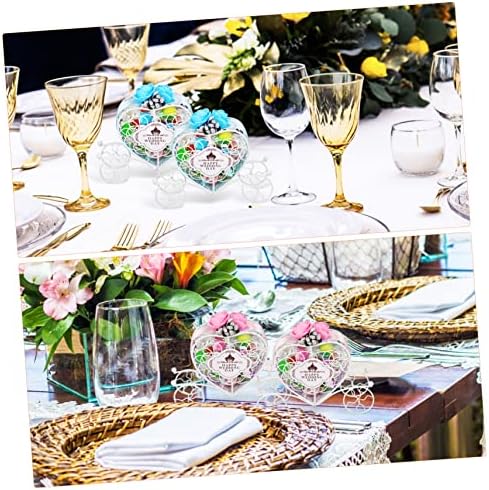 TOPPERFUN Heart Shaped Iron Carriage Gift Boxes, 10 Pcs Wedding Party Favor - Image 3