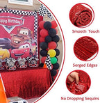 QueenDream Red Sequin Tablecloth 90x132 Inch Red Glitter Table Cloth - Image 4
