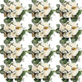 White Peonies Artificial Flowers 12 Bundles Silk Mum Roses by Nagobi