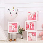 QIFU Baby Shower Boxes Decoration, 31 Pieces Transparent Balloon Box + 27 - Image 4