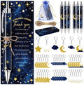 145 Pieces Twinkle Little Star Baby Shower Favors for Guest Moon and Star Ballpoint Pens and Keychains Gifts Bulk Retractable Baby Shower Pens Gender Reveal Thank You Cards Souvenirs Prizes by EYNDYN