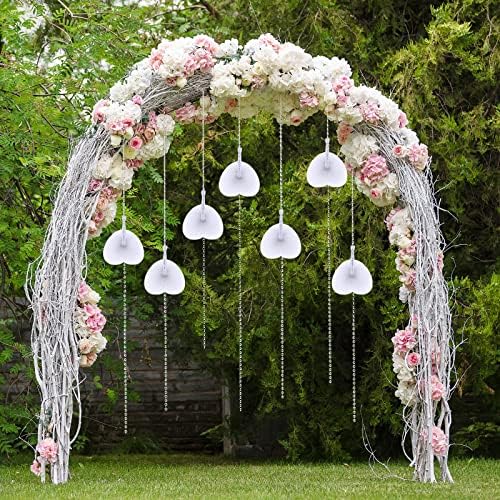 Aodaer 72 Pack Heart Shaped Folding Fans White Paper Fans Handheld Fans with Plastic Handles for Party, Wedding, Anniversary Decoration - Image 5