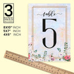 Floral Frame Design Table Number Cards Double Sided Party Table Numbers for Reception Baby Shower Anniversary Birthday Bridal Party 4x6 100 Pcs - Image 3
