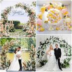 Wokceer Wedding Arch 7.2FT Round Backdrop Stand Gold Circle Balloon Arch - Image 6