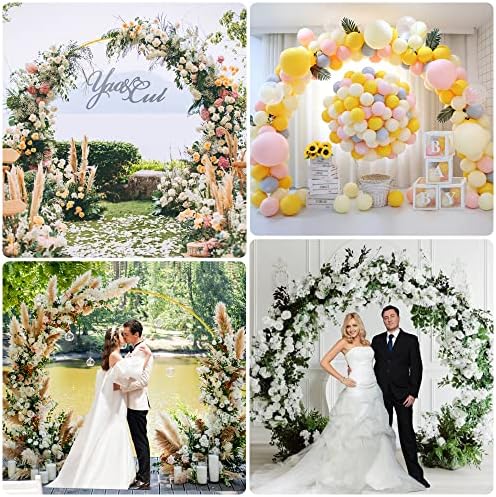 Wokceer Wedding Arch 7.2FT Round Backdrop Stand Gold Circle Balloon Arch - Image 6
