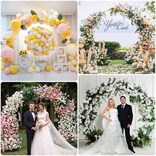 Fomcet Round Backdrop Stand Gold 7.2ft Circle Arch Large Metal Wedding Arch - Image 6