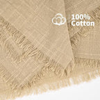 Showgeous 30 Pack Caramel Cloth Napkins with Fringe, 16x16 inch 100% Cotton - Image 4