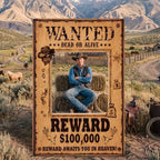 Funrous 5.4 ft Western Wanted Photo Booth Stand up - Image 3