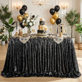 SoarDream Black Sequin Tablecloth 90"x156" Party Glitter Table Cloth by SoarDream