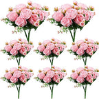 Geosar 8 Bundles Artificial Peonies Flowers,Pink - Image 3