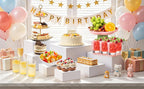 Nestable Buffet Risers - 8 Pcs White Acrylic Food Risers with Signs & Markers – Sturdy Dessert Table Display Stands for Parties, Catering, Jewelry & Collectibles (Easy-Store Stackable Cubes: 10'',9'',8", 7", 6", 5", 4", 3") - Image 6