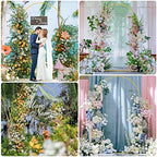 Wokceer 8FT Arch Backdrop Stand Gold Metal Wedding Arch Backdrop Stand - Image 6