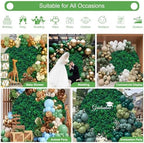 Gallety 7.2 FT Green Leaves Round Backdrop Cover for 5 to 7.2FT Circle Backdrop Stand - Adjustable Circle Arch Cover for Birthday Wedding Jungle Theme and Tropical Party Decorations - Image 4