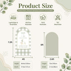 Set of 2 Arch Backdrop Covers Silly Goose Baby Shower Sage Green Gingham Birthday Party Gender Reveal Decoration (Goose,7.2FT & 6FT) - Image 3