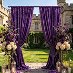 Purple Glitter Sequin Backdrop Curtains 8ftx8ft Photo Drapes - Image 2