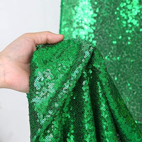 Green Sequin Backdrop 4 Panels 2FTx8FT Glitter Wedding Photo Backdrop - Image 4