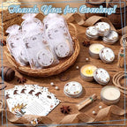 MTLEE 24 Sets Western Cowboy Baby Shower Favors for Guest Bulk Including Lavender Scented Candles and Empty Matches Jars with Cork Top Thank You Cards and Organza Bags for Baby Shower Party Souvenir - Image 2