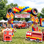 Honoson 5 Pcs Large 3FT Firefighter Birthday Decorations Cardboard Cutouts - Image 6