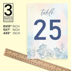 ANANYA FASHION & CRAFTS HUB Flower Background Wedding Table Number Cardss 1-100 Double Sided With Head Table For Reception Event Party Baby Shower Birthday 5x7 Inch - Image 4