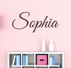 Fancy Cursive Single Personalized Custom Name Vinyl Wall Art Decal Sticker 50" W, Girl Name Decal, Girls Name, Nursery Name, Girls Name Decor, Girls Bedroom Decor, PLUS FREE 12" WHITE HELLO DOOR DECAL - Image 7