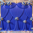 10 Panels Royal Blue Backdrop Curtains - Wrinkle Free Fabric Backdrop Curtain for Photoshoot, 10FT Wedding Party Photo Backdrop Drapes for Birthday Baby Shower Photography Stage Background Decorations by Shillance