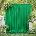 10x10FT Green Sequin Backdrop Curtain for Party - 2 Panels 5x10FT Wrinkle-Free Shimmer Drapes for Birthday, Wedding, Christmas, Decorations & Photography by Unknown