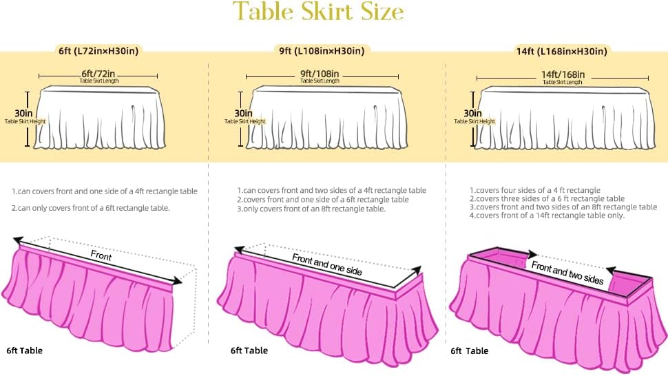 2 Pack 6ft Pink and Blue Tulle Table Skirt for Gender Reveal Tutu Table Clothes Cover for Baby Shower Boy or Girl Birthday Party Table Decorations, Gender Reveal Party Supplies - Image 6