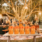 Yeaqee 50 Pcs Metallic Paepr Gift Bags Bulk with Handles,Orange - Image 6