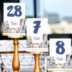 City Europe Wedding Table Number Cardss 1-100 Double Sided For Reception Event Party Baby Shower Birthday 4x6 - Image 3