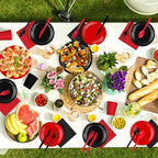 560 Pcs Red and Black Party Decorations, Serves 80 - Image 7