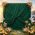 30ft x 10ft Hunter Green Wrinkle Free Backdrop Curtains for Wedding Party Backdrops Curtain Drapes Fabric Decorations Photo Back Drop Cloth for Baby Shower Photography Stage Reception by Gewonelife