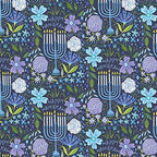 Jillson Roberts Hanukkah Wrapping Paper Roll Bundle - 3 Pack (75 sq ft Total) Floral Menorah, Happy Hanukkah Greetings - Image 3