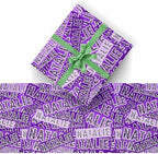 AOFUN Custom Name Wrapping Paper Gift for Mother Father Day Birthday Christmas Day Christmas Wrapping Supplies Baby Christmas Wrapping Paper 5 Rolls 58" x 23" - Image 2