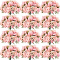 Tigeen 24 Bundles Peonies Artificial Flowers Faux Roses, Pink by Tigeen