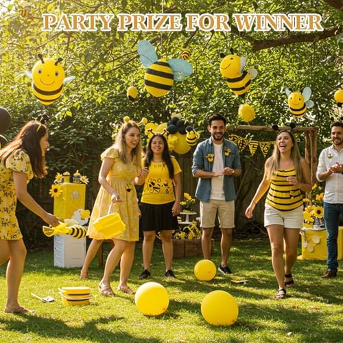 Ziliny 6 Set Baby Shower Prizes, Honey Bee Cheese Board Gifts, Round - Image 6