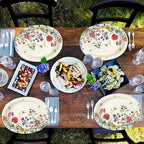 Greencian 50Pcs Vintage Wild Flower Large Oval Paper Plates 12 x 10 Inch - Image 6
