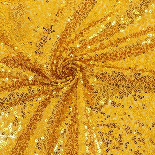 6 Pack Sequin Table Runner 12" x 108" Sparkle Table Runner Sequin Runners for Baby Bridal Shower Wedding Birthday Party Table Decor (Gold) - Image 5